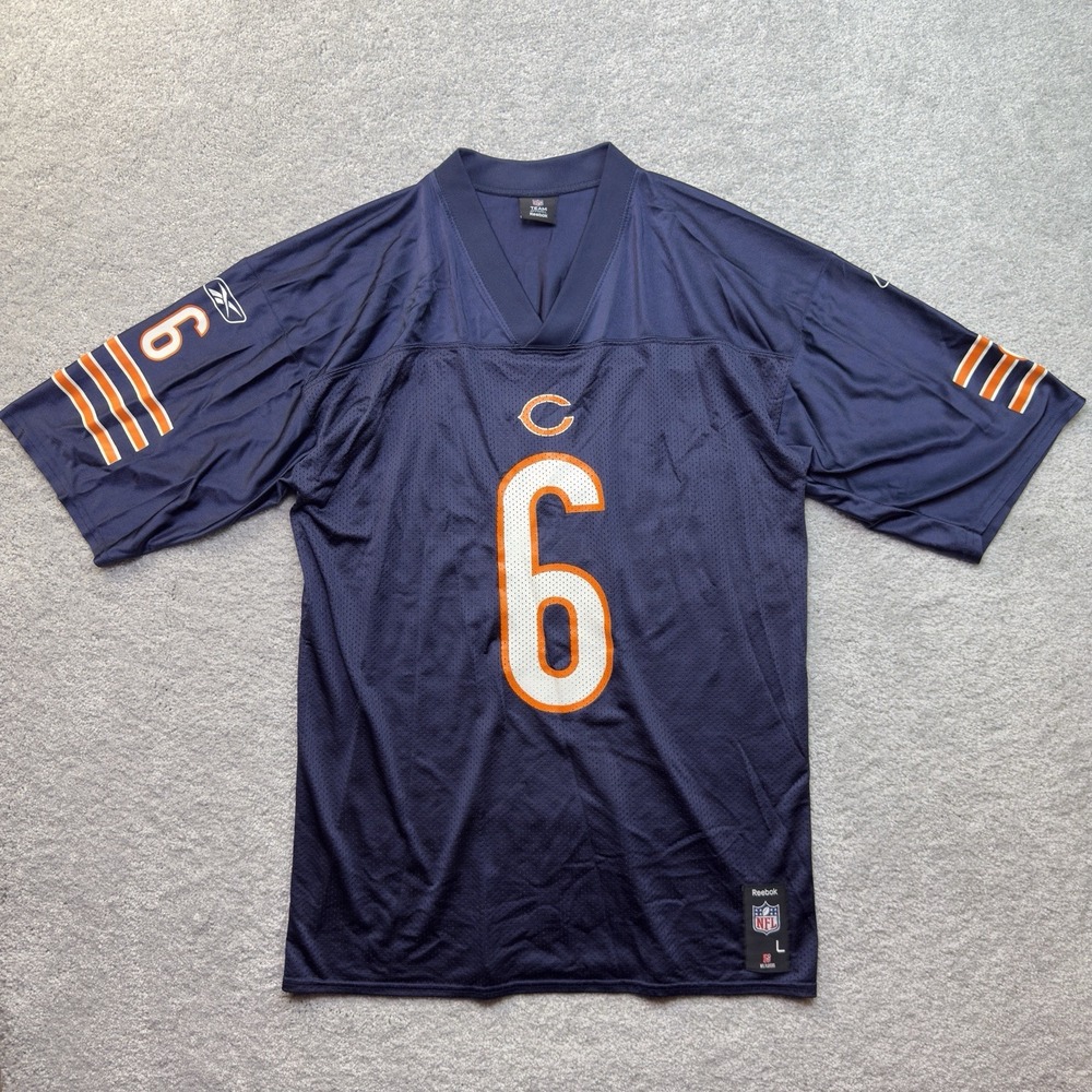 Reebok Chicago Bears Jay Cutler #6 NFL Jersey Men's Large Navy Blue Football
